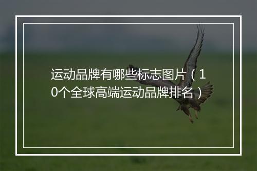 运动品牌有哪些标志图片（10个全球高端运动品牌排名）