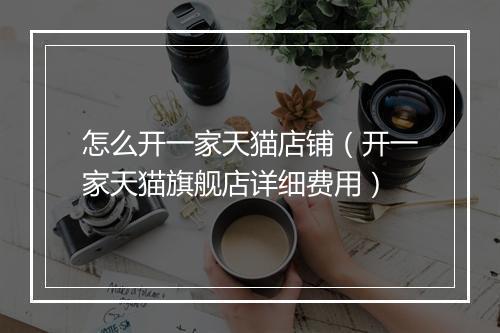 怎么开一家天猫店铺（开一家天猫旗舰店详细费用）