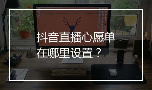 抖音直播心愿单在哪里设置？