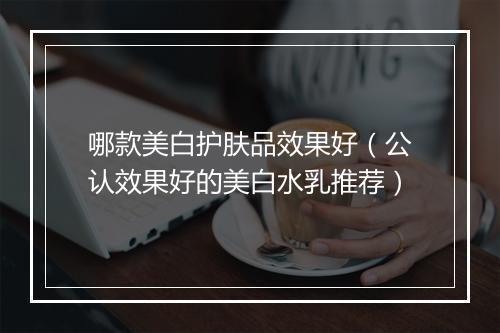 哪款美白护肤品效果好（公认效果好的美白水乳推荐）
