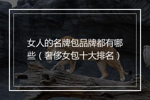 女人的名牌包品牌都有哪些（奢侈女包十大排名）
