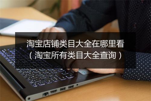 淘宝店铺类目大全在哪里看（淘宝所有类目大全查询）