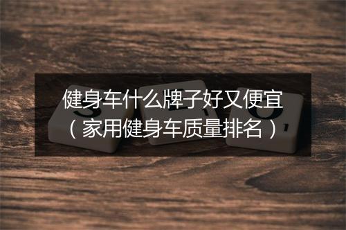 健身车什么牌子好又便宜（家用健身车质量排名）