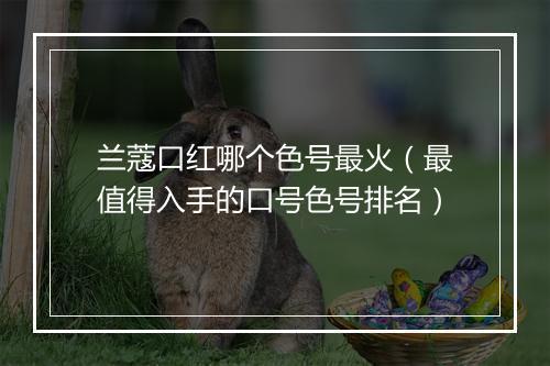 兰蔻口红哪个色号最火（最值得入手的口号色号排名）