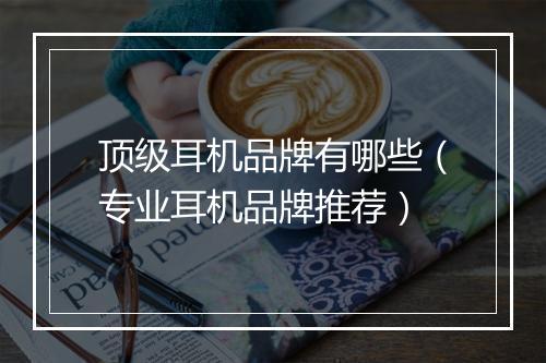 顶级耳机品牌有哪些（专业耳机品牌推荐）