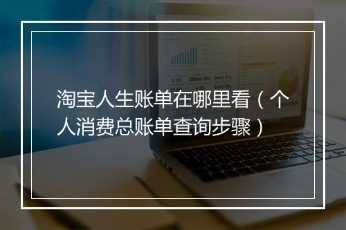 淘宝人生账单在哪里看（个人消费总账单查询步骤）