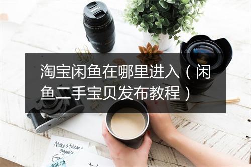 淘宝闲鱼在哪里进入（闲鱼二手宝贝发布教程）