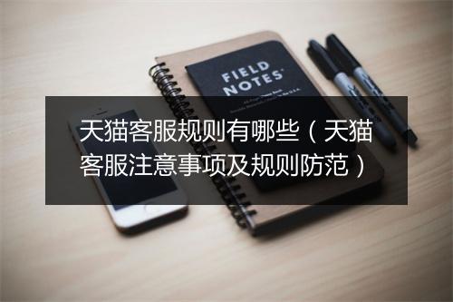 天猫客服规则有哪些（天猫客服注意事项及规则防范）