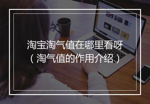 淘宝淘气值在哪里看呀（淘气值的作用介绍）