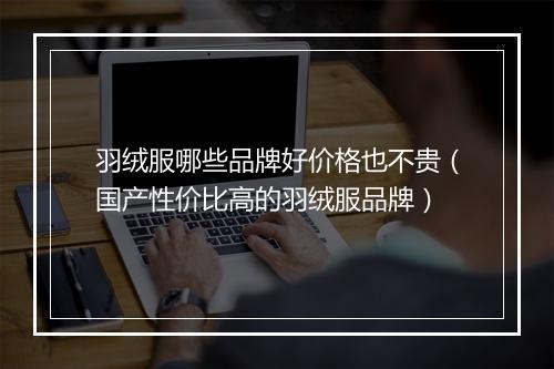 羽绒服哪些品牌好价格也不贵（国产性价比高的羽绒服品牌）