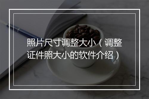 照片尺寸调整大小（调整证件照大小的软件介绍）