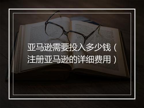亚马逊需要投入多少钱（注册亚马逊的详细费用）