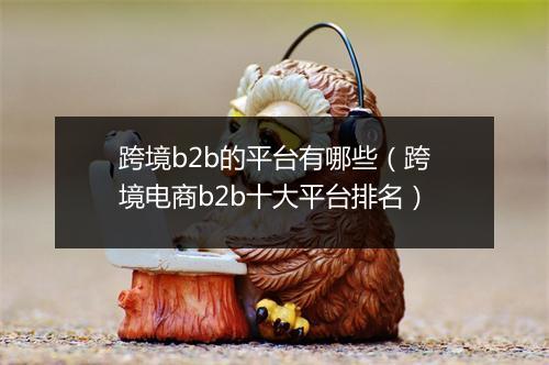 跨境b2b的平台有哪些（跨境电商b2b十大平台排名）
