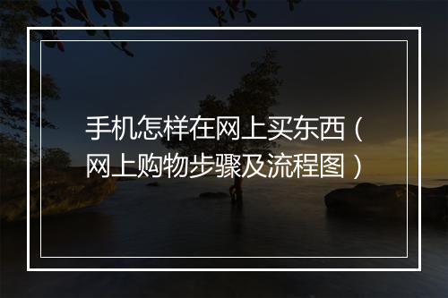 手机怎样在网上买东西（网上购物步骤及流程图）