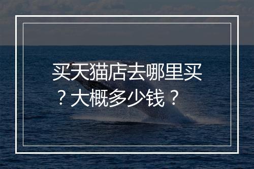 买天猫店去哪里买？大概多少钱？
