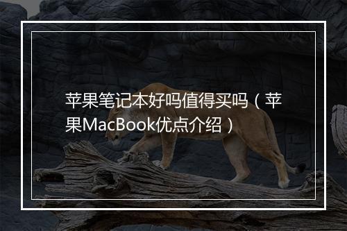 苹果笔记本好吗值得买吗（苹果MacBook优点介绍）
