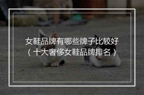 女鞋品牌有哪些牌子比较好（十大奢侈女鞋品牌排名）