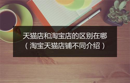天猫店和淘宝店的区别在哪（淘宝天猫店铺不同介绍）