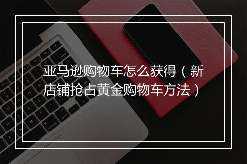 亚马逊购物车怎么获得（新店铺抢占黄金购物车方法）