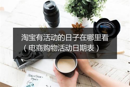 淘宝有活动的日子在哪里看（电商购物活动日期表）