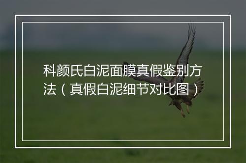 科颜氏白泥面膜真假鉴别方法（真假白泥细节对比图）