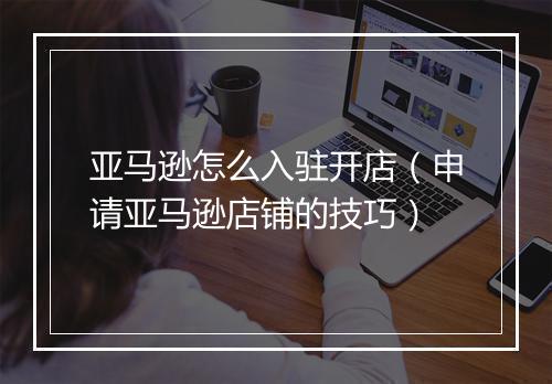 亚马逊怎么入驻开店（申请亚马逊店铺的技巧）