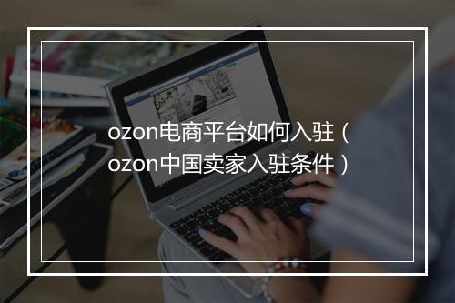 ozon电商平台如何入驻（ozon中国卖家入驻条件）