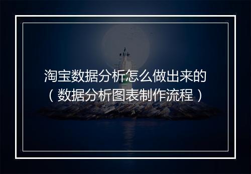 淘宝数据分析怎么做出来的（数据分析图表制作流程）