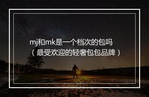 mj和mk是一个档次的包吗（最受欢迎的轻奢包包品牌）