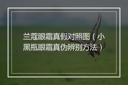 兰蔻眼霜真假对照图（小黑瓶眼霜真伪辨别方法）