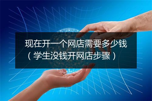 现在开一个网店需要多少钱（学生没钱开网店步骤）