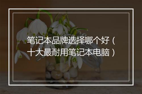 笔记本品牌选择哪个好（十大最耐用笔记本电脑）