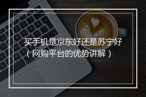 买手机是京东好还是苏宁好（网购平台的优势讲解）
