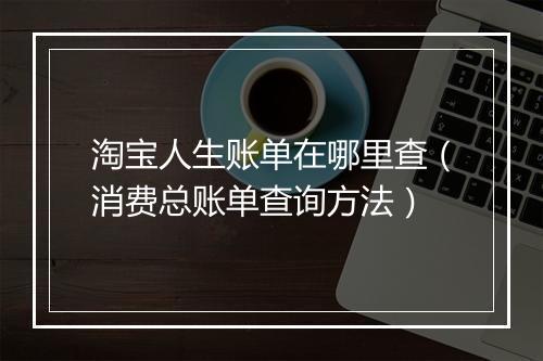 淘宝人生账单在哪里查（消费总账单查询方法）