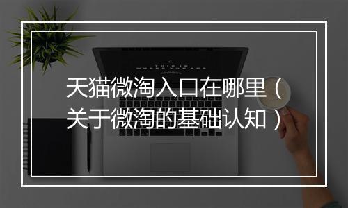 天猫微淘入口在哪里（关于微淘的基础认知）