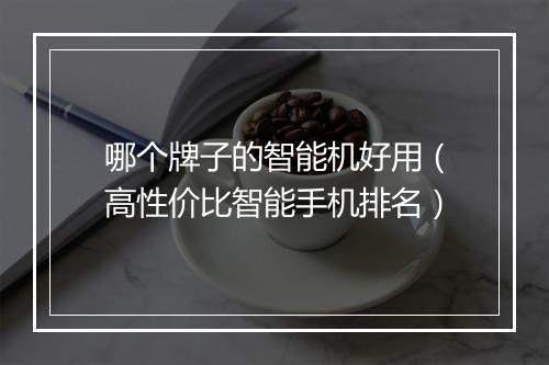 哪个牌子的智能机好用（高性价比智能手机排名）