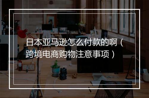 日本亚马逊怎么付款的啊（跨境电商购物注意事项）