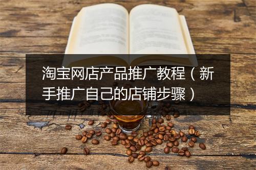 淘宝网店产品推广教程（新手推广自己的店铺步骤）