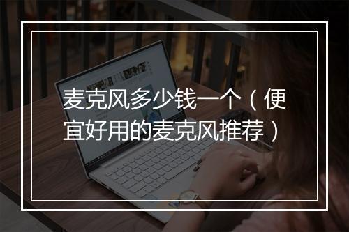 麦克风多少钱一个（便宜好用的麦克风推荐）