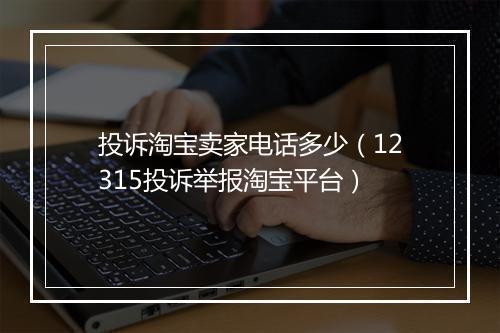 投诉淘宝卖家电话多少（12315投诉举报淘宝平台）