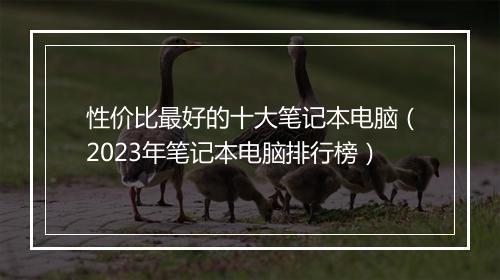 性价比最好的十大笔记本电脑（2023年笔记本电脑排行榜）