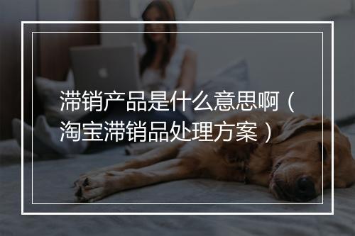 滞销产品是什么意思啊（淘宝滞销品处理方案）