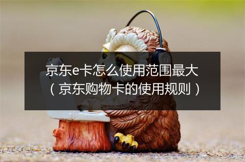 京东e卡怎么使用范围最大（京东购物卡的使用规则）