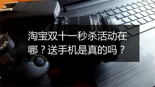淘宝双十一秒杀活动在哪？送手机是真的吗？