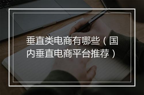 垂直类电商有哪些（国内垂直电商平台推荐）