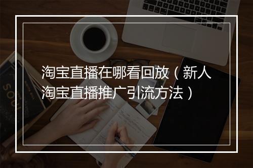 淘宝直播在哪看回放（新人淘宝直播推广引流方法）