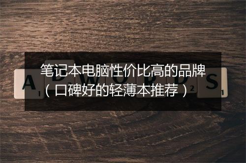 笔记本电脑性价比高的品牌（口碑好的轻薄本推荐）