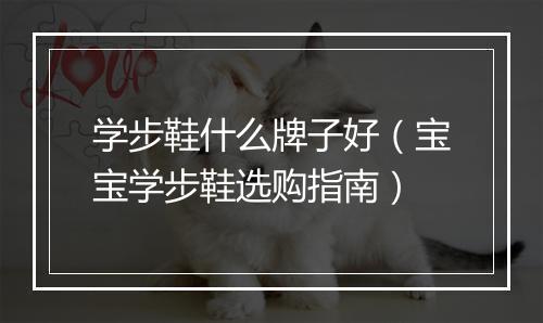 学步鞋什么牌子好（宝宝学步鞋选购指南）