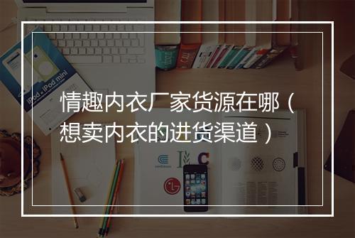 情趣内衣厂家货源在哪（想卖内衣的进货渠道）