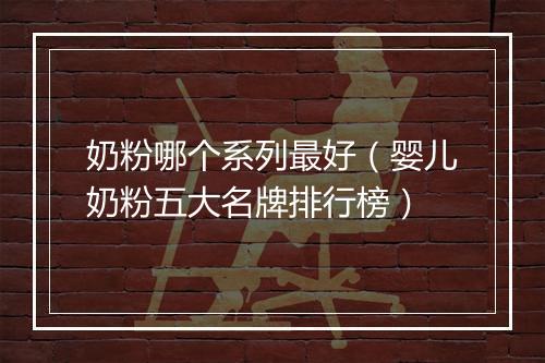奶粉哪个系列最好（婴儿奶粉五大名牌排行榜）